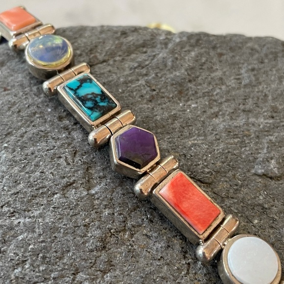 Vintage Native American Link Reversible Bracelet - Picture 2 of 16